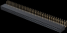 2x 36-pin socket terminal strip, angled, RM 2.54, H: 8.5 mm