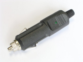 Wtyk zapalniczki samochodowej HQ LED GREEN