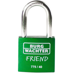 Burg W&#xE4;chter 39451 Padlock 40mm Green Solid Aluminium Stainless Steel