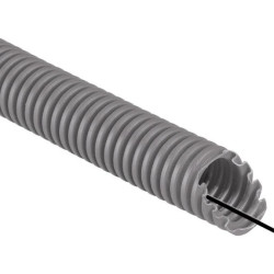 Rura karbowana 750N do zalewania betonem samogasnąca szara z pilotem i smarowaniem fi 32mm -5 C +90 C /50m/