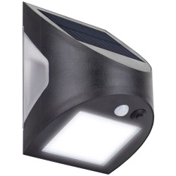 Masterplug LEXSW30B40-01 Prysm Outdoor Solar Wall Light with PIR Sensor - Black