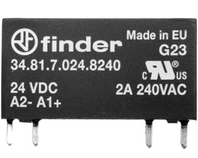 Wąskoprofilowy przekaźnik 5mm do obwodów drukowanych i gniazd SSR OC 2A/240VAC 24VDC wykonanie szczelne RTIII 34.81.7.024.8240