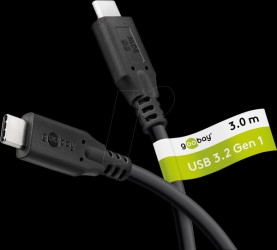 74729 USB 3.0 Cable, 5 Gbit/s, 60 W, 4K 60Hz, 3.0 m