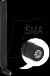 12635 Antenna LTE SMA connector, omnidirectional, tilting joint