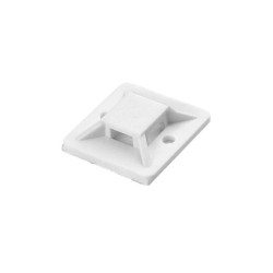 Uchyt opaski kablowej, samoprzylepny, 30x30 mm, biały, 50 sztuk,OR-AE-13202/50