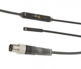 Czujnik magnetyczny na cylindry 3x20x3,6mm zaokrąglony rowek 3x20x3,6mm 12-30V DC 2xPNP NO złącze kablowe M8 4pin MZR40787