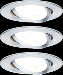 93433 Nova recessed light, 6.5 W, 2700 K, 50°, round, turned aluminium
