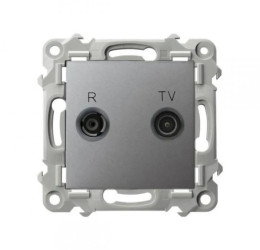 SZAFIR Gniazdo RTV zakończeniowe 10-dB szary mat GPA-10ZPZ/m/70