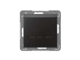 IMPRESJA Wyłącznik hotelowy z podświetleniem pomarańczowym antracyt ŁP-15YS/m/50 OSPEL