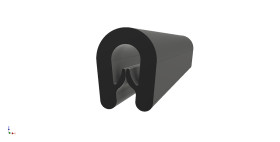 Ochraniacz krawędzi szerokość: 7.4mm Zabezpieczenie krawędzi dł: 20m Kauczuk nitrylowy