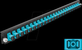 43354 19" Splice Box Front Panel, 24 port, SC Simplex, aqua