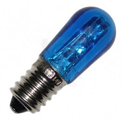 E14 - niebieska 12V /14V LED 0.25W Fi.16x45 DC/AC Żarówka kolorowa - niebieski LED E14 12V-14V 0,25W