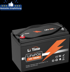 Lithium-Akku, LiFePO4, 12,8 V, 100 Ah, Basic