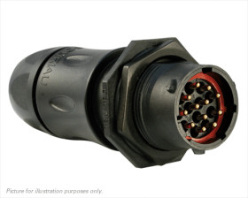 Złącze wielostykowe przemysłowe 12-pinowe, panelowe Wtyczka Souriau Sunbank by Eaton