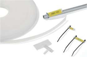 Cable label holder, (L x B) 70 x 25 mm, PE, for label, 525-25703