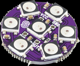 333055 Developer boards - LED ring, RGB, 7 LEDs, WS2812