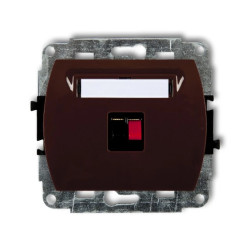 TREND Gniazdo głośnikowe pojedyncze brązowy 4GG-1