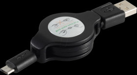 BS14-18001 USB A connector to USB Micro-B connector, extendible, 1 m