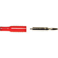 Mueller BU-P5169-2 Jack Plug Red Solder/Crimp 18-22 AWG PVC Nickel