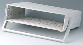 19 inch enclosure, 63 HP, (W x H x D) 367 x 98.5 x 250 mm, ABS, gray white, A0226570