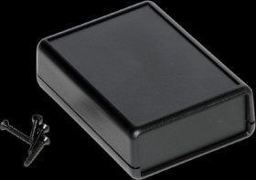 ABS handheld enclosure, (L x W x H) 91 x 66 x 28 mm, black (RAL 9005), IP54, 1593PBK