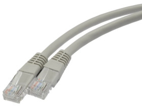 Patchcord UTP kat.5e kabel sieciowy LAN 2x RJ45 szary 50m NEKU