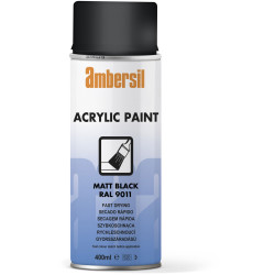 Ambersil 20180-AA Acrylic Paint Matt Black RAL 9011 400ml