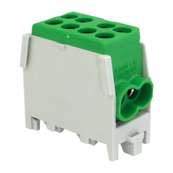 Blok rozdzielczy zacisk odgałęźny HLAK 25-1/2 M2 zielony mostek 1P 1,5-25mm2 1,5-16mm2 Pollmann 208 2080138