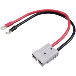 TRU COMPONENTS TC-12195688 Connector to M6 Ring Terminal Cable Black Red 1 pc