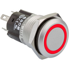EAO 82-4551.1114 EAO Series82 82-4551.1114 Illum Button Mo 16mm Al Flat Red 24V