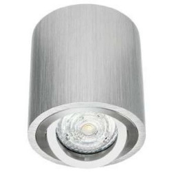 Oprawa okrągła FLORENCE Gu10 srebrna szczotkowana sufitowa natynkowa