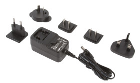 Adapter AC/DC Uwy 12V dc Iwy 1.5A Złącze 2,1 x 5,5 x 12 mm, biegun dodatni w środku 18W typ wtyczki: Wymienny