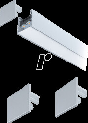 98625 Linion end cap, matt chrome, 2-pack