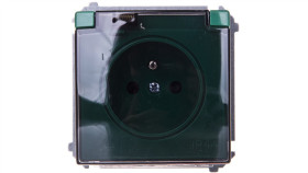 Simon Basic Gniazdo Bryzgoszczelne Z/U Ip44 Z Przesłoną Torów I Klapką Dymną...