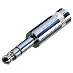 REAN NYS202 6.35mm 3 Pole Nickel Jack Plug