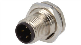 Złącze Okrągłe M12 Męskie Proste Do Lutowania 4Pin 250V T4130012041-000