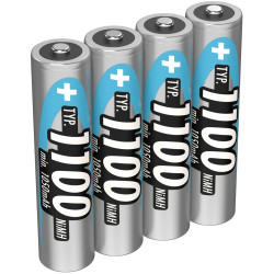 Ansmann 5035232 HR03 AAA Battery Rechargeable NiMH 1050mAh Pack of 4