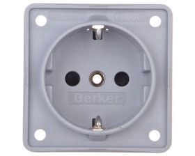 Gniazdo SCHUKO IP40 prosty tworzywo szary Integro 941952506