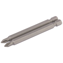 Draper 64314 No.1 1/4" Hex Cross Slot Insert Bit 75mm Long x 2