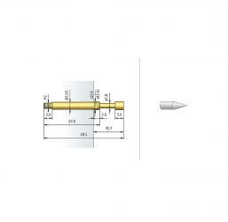 Igła testowa 1060/G-BA7-1.5N-NI-1.8X2.1/4.0, raster 4,00 (160 mil)