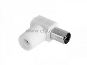 Wtyk anten. TV kątowy mały skręcany HQ