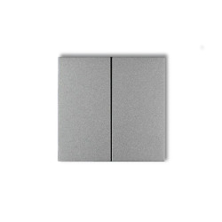 Klawisze podwójne do łączników DECO, FLEXI, MINI (komplet dwóch sztuk) srebrny metalik 7DKL-2