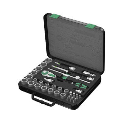 Wera 05003647001 8100SC/4 38-Piece Zyklop Imperial Ratchet Set, 1/2in Drive