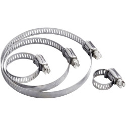 TruComponents 41205 Worm drive hose clamps &#xD8;8-12mm Slotted hex head Silver 1pcs