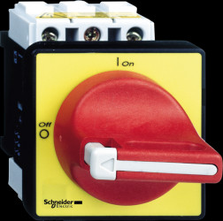 VCF02 Emergency disconnect switch, 3-pole, 690 V, 12 A, red handle