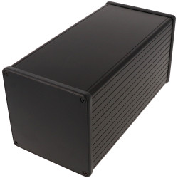 Hammond 1455NS2202BK Extruded Enclosure 103 X 103 X 220 Black Anodise