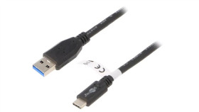 Tcab-256 Kabel Usb 3.0 Usb A Wtyk, Usb C Wtyk 3M Czarny