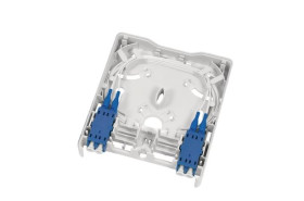 Płytka naścienna, seria: FWOA, Fibre, l. otworów: 4, LC, Ekranowane, Prosty