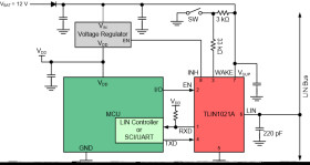 Automotive Fault-Protected LIN Transceiver with Inhibit and Wake