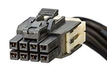 Kabel przewód-płytka, MicroClasp, 250 Vrms AC/DC, 3 A, raster: 2mm, 300mm, Okrągły, Cyna, Czarny